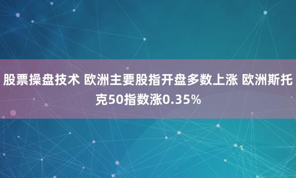 股票操盘技术 欧洲主要股指开盘多数上涨 欧洲斯托克50指数涨0.35%